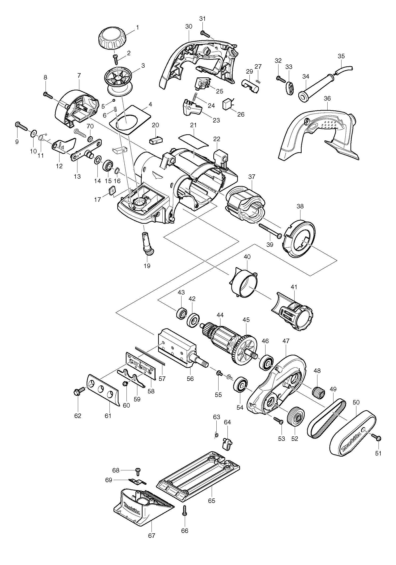 Spares for Makita Kp0810 82mm 110v 240v Heavy Duty Planer Spare Parts
